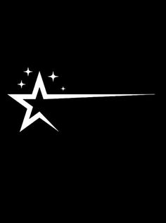 a white star on a black background