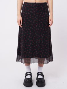 Find new trending women’s skirts at Minga London, including mini, maxi and midi styles for every season. For more Y2K and vintage-inspired pieces, order online with international shipping and 15% off for students available. Edgy Tops, Mesh Midi Skirt, Minga London, Mesh Maxi Skirt, Midi Skirt Outfit, London Outfit, Cherry Cola, Floral Maxi Skirt, Little Outfits