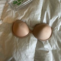 Nude Strapless Sticky Bra With Side Wing Adhesive, Comes With Protective Case And Cleansing Alcohol Pads, Protective Plastic On Adhesive Has Never Been Removed. Size Is For B Cup- Never Been Used- Brand New Condition! Alcohol Pads, Lace Halter Bralette, Sticky Bra, Halter Bralette, Black Lace Bra, Full Coverage Bra, Demi Bra, Victoria Secret Bras, Padded Bras