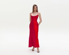 Red Maxi Dress, Silk Slip Dress, Summer Dress, Women Satin Dress, Bridesmaids Dress, Cowl Neck, Wedding, Rehearsal Dinner, Party Outfit *  Size: Please write your chest, waist, hips, height, and we will make a dress to your individual measurements! After you place your order, we may ask you for additional measurements. We do this to ensure that the dress fits you perfectly👌😊 *  Product description: * The photo shows a satin dress in a shade of red * Slim fit * Cowl neck * Spaghetti straps * La Dinner Party Outfit, Rehearsal Dinner Party, Maxi Dress Silk, Dress Bridesmaids, Summer Dress Women, Red Maxi Dress, Red Maxi, Red Dress Maxi, Wedding Rehearsal Dinner