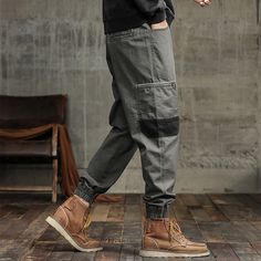 Men's 2024 Splice Cotton Cargo Pants
Features：

 	Product ID:CP0096
 	Material:Cotton
 	Season:Spring,Summer,Autumn,Winter
 	Color:Gray,Khaki

Size Chat： Casual Winter Pants With Patchwork, Casual Patchwork Pants For Winter, Casual Gray Pants With Patchwork, Baggy Patchwork Pants For Winter, Winter Work Bottoms With Pockets, Winter Outdoor Work Bottoms With Pockets, Casual Winter Pants For Outdoor Work, Casual Khaki Bottoms With Patchwork, Utility Style Cotton Pants With Patchwork