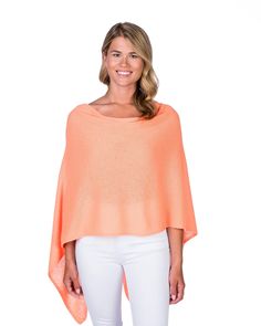 Our favorite Claudia Nichole 100% cashmere dress topper poncho by Alashan is the must have cashmere poncho for every woman. Our brand ambassadors claim that Alashan "owns the rainbow". This poncho is perfect for every single occasion. The wear, drape, and look of this poncho will have you back for new colors from our rainbow.  #cashmere#cashmeresweaters#cashmerewrap#alashancashmere#100cashmere#womenscashmere#cashmerefashion#travelstyle#travelaccessory#orangeponcho#poncho Elegant Cape Top For Spring, Elegant Spring Cape Top, Chic Oversized Cape For Spring, Oversized Chic Cape For Spring, Chic One-size Summer Poncho, Chic Summer Poncho One Size, Chic Long Sleeve Poncho, Casual Oversized Shawl For Spring, Chic Summer Cape Tops