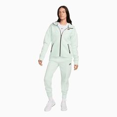 nike-womens-sportswear-tech-fleece-windrunner-tracksuit-fb8338-394-fb8330-394 Nike Sportswear Tech Fleece, Women's Sportswear, Hoodie Green, Nike Tech, Tech Fleece, Natural Minerals, Sportswear Women, Full Zip Hoodie, Nike Sportswear