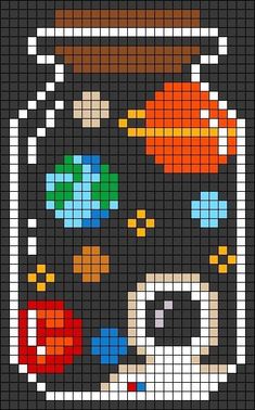 a cross stitch pattern with an image of a vase