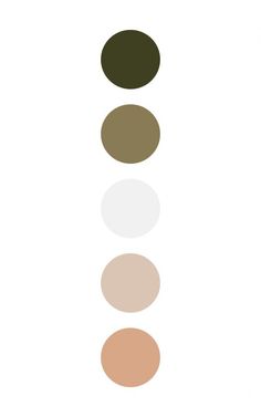 four different shades of brown, beige and green on a white background with the same color scheme