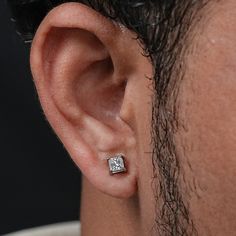 Princess Diamond Earring For Men / 0.50 CT Lab Grown Diamond Stud Earring / IGI Certified Men's Solitaire Earring / Gift For Your Boyfriend / Solitaire Diamond Screw Back Earring / Anniversary Gift For Husband / Everyday Wear Simple Stud Earring / Best Gift for Your Boyfriend ✥ SKU No.: IBOJ2587 ✥ 𝐒𝐭𝐨𝐧𝐞 𝐃𝐞𝐭𝐚𝐢𝐥𝐬: ➻ Shape: Princess ➻ Weight: 0.50 CT (± 0.05 CT) ➻ Color/Clarity: EF/VS ➻ Type: Lab-Grown Diamond (CVD/HPHT) ➻ Certification: IGI Certification ✥ 𝐉𝐞𝐰𝐞𝐥𝐫𝐲 𝐃𝐞𝐭𝐚𝐢𝐥𝐬 Diamond Studs For Men, Princess Diamond Earrings, Earring For Men, Mens Diamond Earrings, Studs For Men, Gift For Your Boyfriend, Jewelry Details, Simple Stud Earrings, Solitaire Earrings