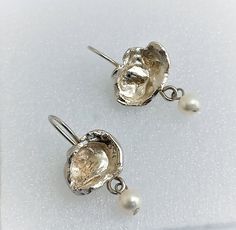 One of a kind silver earrings with fresh water pearls. Unique statement pieces! Boho Chic Earrings, Her And Him, Silver Pearl Earrings, Chic Earrings, Blue Pin, Water Pearls, Jewelry Inspo, Unique Earrings, Love Gifts