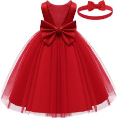 PRICES MAY VARY. This Regular Floor Length Elegant Red Dress for your Little Baby Girl to Ware Beautifully and Comfortably on Birthday, Wedding, First Communion, Ceremony, Baptism, Pageant and Holiday Parties. All our dresses are made with soft Fabric to be comfortable on your baby’s delicate skin. The materials used are durable, reliable, and of the highest quality. This Dress Featured with 3 layers of Chiffon Laces all around and Front upper part decorated with hand stitched Pearl around the N Babies Party Wear Dresses, Baby Dresses For Wedding, Red Dresses For Kids, Red Girls Dress, Girls Red Dress, Yellow Flower Girl Dresses, Elegant Lace Tops, Red Baby Dress