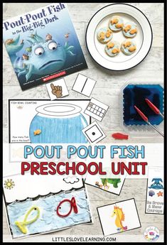 an image of a fish preschool unit with the words pout pout fish preschool unit