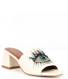 Sale & Clearance Women's Sandals | Dillard's Embellished Mules For Summer Parties, Trendy Embellished High Heel Sandals, Spring Embellished White Sandals, Embellished Open Toe Mules For Summer, Embellished Open Toe Mules For Spring, Spring Embellished Open Toe Mules, Chic Embellished Sandals For Vacation, Summer Evening Embellished Mules, Embellished Block Heel Sandals In Synthetic Material