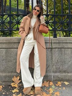 Mqtime Camel Chic Solid Lapel Trench Coats Jacket Elegant Commuting Full Sleeve Jackets Autumn Winter Female High Street Outerwear Long Coat Style, Solid Clothes, Coat Fashion, Trench Coats, Outerwear Women, Long Coat, Full Sleeve, Sleeve Styles, Autumn Winter