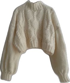 a white sweater with an open back and long sleeves, on top of a white background