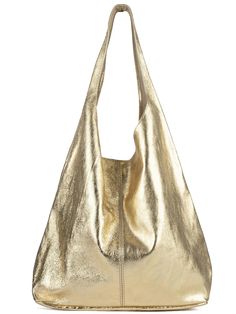 Gold Metallic Leather Hobo Shoulder Bag - Brix + Bailey Bag Details, Leather Frames, Hobo Shoulder Bag, Gold Handbags, Leather Hobo Bag, Leather Silver, Leather Hobo, Women Accessories Bags, Boots For Sale