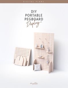 the diy portable pegboard display is ready to be assembled and put on display