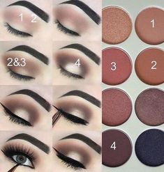 10+ combinaciones de tonos de maquillajes de ojos Eye Makeup Styles, Eye Makeup Steps, Pinterest Makeup, Makeup Eye Looks, Eye Makeup Tips, Makeup For Beginners, Makeup Goals, Makati