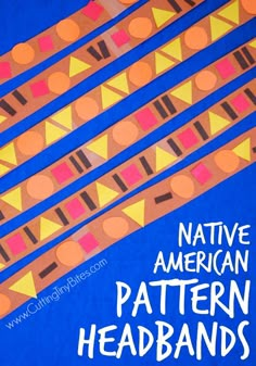 an advertisement for native american pattern headbands