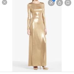 Brand New, Without Tags. Large Slit On Side. Long Sleeve With Mesh Detailing On Neck, Sleeves, Bottom And Slit. Smoke Free Home. Make An Offer. Gold Evening Gown, Metallic Gold Dress, Gold Maxi Dress, Bcbg Max Azria, Max Azria, Fabulous Dresses, Metallic Dress, Bcbgmaxazria Dresses, Long Sleeve Maxi Dress