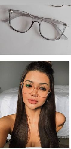 Gafas en acetato, transparentes. Glasses For Face Shape, Quinceanera Dresses, Face Shapes, Beauty Makeup, Casual Fashion, Lily, Style Inspiration, Makeup, Beauty