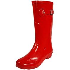 NORTY Womens Mid-Calf Rain Boots. Adult Ladies Waterproof Winter Spring Garden Boot Medium Width. No matter how wet, muddy, or slick it gets outside, our adult rain boots for women have you covered. An 11.25 inch boot shaft with fun, feminine styling keeps you warm, dry, and outfitted in fresh fall and winter-ready looks. This extra-roomy insulated rubber boot lets you layer on your favorite thick socks on the colder days, and a rugged rubber tread sole makes sure you don't slip and slide. Wheth Red Waterproof Boots For Fall, Red Insulated Boots With Round Toe, Red Insulated Round Toe Boots, Red Weatherproof Waterproof Boots With Round Toe, Red Weatherproof Outdoor Boots, Red Rain Boots For Outdoor, Red Rain Boots With Round Toe For Outdoor, Red Round Toe Rain Boots For Outdoor, Casual Red Waterproof Rain Boots