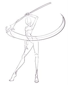 a drawing of a woman holding a hula hoop with one arm and two hands