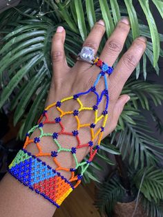 "Handmade \" regular size M,L wrist ONLY\"" Fulani Earrings, Crochet Bracelets, Colorful Ring, African Map, Crochet Bracelet, Ankara Fabric, Color Ring, Beaded Rings, Photo Bracelet