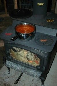 an old fashioned stove is being used as a cooking area for some kind of food