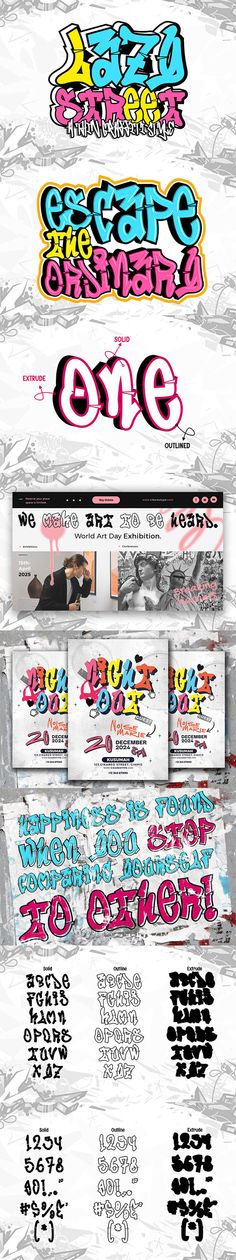 Lazy Street - A thin Layered Graffiti Font, Fonts | GraphicRiver