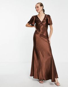 Little Mistress tea dress in chocolate | ASOS Chocolate Shop, Bridesmaids Dresses, Tea Dress, Access Denied, Wedding Party, Asos, Bridesmaid Dresses, Maxi Dress, Tea