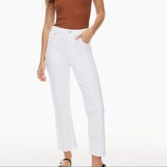 New Aritzia Denim Forum The Arlo Straight Leg White Jean In Color: A Little White Lie. Size 23 This Size Currently On Back Order On Aritzia. Get It Here And I Can Ship Out Asap. Everyday Summer Cropped Jeans With Straight Hem, Everyday Cropped Jeans With Straight Hem For Summer, Classic Spring Cropped Jeans With Frayed Hem, Classic Cropped Jeans With Frayed Hem For Spring, Straight Fit Jeans For Everyday Summer Wear, White Straight Hem Summer Jeans, Classic Straight Hem Jeans For Summer, White Straight Hem Jeans For Summer, Classic Summer Jeans With Frayed Hem