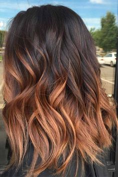 Espresso Ombre Hair, Cooper Balayage Dark Brown, Dramatic Ombre Hair, Sombre Brown Hair, Sunflower Hair Color Ombre, Brown Hair Tones, Blonde Sombre, Ombre Hair Ideas, Dark Ombre Hair