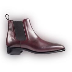 Leather sole Genuine leather Made in Spain Wine Patina finish BACK ORDERED SHIPS IN 1-5 WEEKS TRUE TO SIZE Formal Burgundy Leather Boots, Burgundy Snip Toe Boots For Formal Occasions, Elegant Formal Chelsea Boots With Heel Pull Tab, Spain Wine, Patina Finish, Chelsea Boots, Patina, Chelsea, Genuine Leather