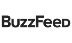 the buzzfeed logo is black and white