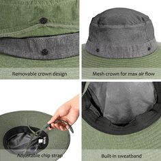 Sun Protection Safari Hat Wide Brim Fishing Hiking Boonie Cap for Men Women It is a premium quality sun hat for sun precaution. It has incredibly ability of breathable and comfortable. The contour is so free and fashionable. The greatest hat there has ever been, or ever will be in summer for talent showing itself. It is really suitable for camping , cycling or Fishing. ONE SIZE FITS MOST Casual style unisex sun hat, snug and cosy fit. Head brim 3.7", overall diam 15.5", head diam 7, head circumference 23.8". One size fits most adults head size. SUN PROTECTION UV protection micro-fiber features 100 SPF/ UPF 50. Keeps the sun from your face and neck and offers great protection from the damaging rays. High quality micro-fiber material. ADJUSTABLE The sun hat has an adjustable chin strap to ke Wide Brim Sun Hat For Outdoor Work, Green Bucket Hat For Camping, Adjustable Brimmed Sun Hat For Outdoor Work, Durable Brimmed Hats For Fishing, Adjustable Brimmed Bucket Hat For Outdoor Work, Adjustable Bucket Hat For Outdoor Work, Durable Bucket Hat For Outdoor Work, Adjustable Casual Bucket Hat For Outdoor Work, Adjustable Green Bucket Hat For Fishing