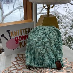 Cozy Hand Knit Hat In Malabrigo Chunky Yarn In Water. Cozy Knit Bonnet, Cozy Soft Knit Bonnet One Size, Cozy Soft Knit Hat, One Size Fits Most, Cozy Knitted Bonnet One Size, Cozy Knitted One-size Bonnet, Cozy Soft Knit Bonnet For Cold Weather, Cozy Soft Knit Crochet Cap, Cozy Knit Fitted Hats, Cozy Fitted Knitted Hats