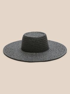 Wide-Brim Straw Hat | Banana Republic Factory Casual Lightweight Boater Hat For Outdoor, Black Bucket Hat With Upf 50+ For Vacation, Black Lightweight Bucket Hat For Vacation, Black Curved Brim Straw Hat For Outdoor, Black Straw Hat With Curved Brim For Outdoor, Lightweight Brimmed Hat For Vacation, Lightweight Brimmed Vacation Hat, Summer Bucket Hat With Flat Brim For Travel, Black Bucket Hat With Uv Protection For Vacation