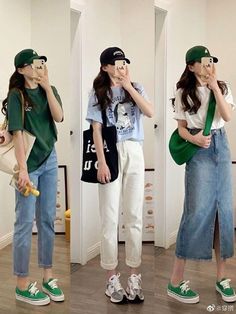 Korean Clothing Brands, Asia Fashion, Korean Summer Outfits, Simple Casual Outfits, Simple Style Outfits, Korean Outfit Street Styles, Casual College Outfits, Korean Casual Outfits, Dress Well