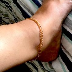 Chain Anklet 925 Rose Gold Filled. Free Surprise Charm W/ Purchase Elegant Gold Nickel-free Anklets, Deer Bracelet, Toggle Clasp Bracelet, Chanel Bracelet, Boho Cuff, Vintage Charm Bracelet, Women Anklets, Wide Bracelet, Brass Bracelet