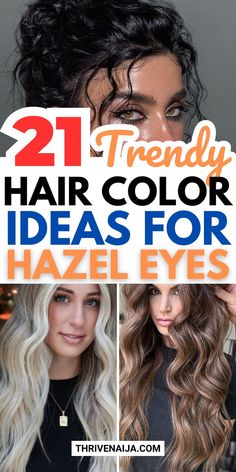 ���🌼 Looking for hair color inspiration for hazel eyes? 💡 This guide is packed with trendy ideas to bring out your eye’s natural charm! Try soft ombré, rich brunettes, or subtle highlights. 🌟 Don’t miss these gorgeous looks—save this pin and glow up! 🌸