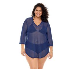 Whether you're poolside or at the beach, you'll love this women's sheer swim cover-up tunic by Jordan Taylor.Finding the perfect fit and size for women's clothing requires basic measurements of your chest, waist, hips and inseam. Use this guide to learn more about sizing and everything Kohl's has to offer in women's fashion. Whether you're poolside or at the beach, you'll love this women's sheer swim cover-up tunic by Jordan Taylor. Finding the perfect fit and size for women's clothing requires Lightweight Long Sleeve Beachwear Cover-up, Sheer V-neck Top For Vacation, Stretch V-neck Swim Dress For Vacation, Long Sleeve Swimwear Upf 50+ For Summer, Lightweight V-neck Cover-up For Beachwear, Blue Tops For Beach With Upf 50+, Blue Beach Tops With Upf 50+, Summer V-neck Swimming Cover-up, Summer Tops With Upf 50+ For Pool