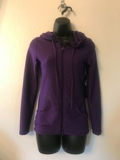 Brand new women’s sweater ,full zipper , pockets on the front , stretchy, color is Purple , size S/M Winter Stretch Sweater With Zipper Closure, Stretch Winter Sweater With Zipper Closure, Sporty Zipper Closure Sweater For Fall, Sporty Zipper Sweater For Fall, Sporty Long Sleeve Sweater With Zipper Closure, Stretch Fall Outerwear With Side Pockets, Stretch Sweater With Zipper Closure For Fall, Purple Sweatshirt With Pockets For Fall, Purple Fall Sweatshirt With Pockets