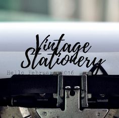 an old fashioned typewriter with the words village stationery on it's paper