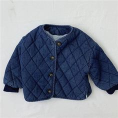 Cotton Denim Jacket Winter Denim Jacket, Winter Cowboy, Cowboy Coat, Denim Jacket Winter, Baby Boutique Clothing, Cheap Jacket, Denim Quilt, Baby Coat, Baby Outerwear