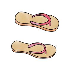 a pair of pink flip flops on top of each other