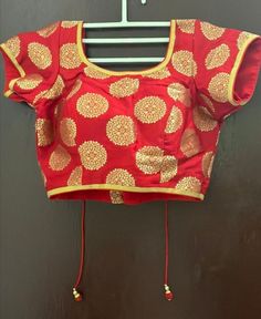 Made To Order Red Banarsi Brocade Blouse In Round Neck And Short Sleeves With Beautiful Lace,Indian Blouse,Saree Blouse, Lehanga Blouse... Brocade Blouse  Round Neck Blouse  Back Open Blouse  Beautiful Lace Blouse  Cotton Linning Blouse Open Blouse, Brocade Blouse, Blouse Cotton, Brocade Blouses, Blouse Saree, Georgette Blouse, Indian Blouse, Readymade Blouse, V Neck Blouse