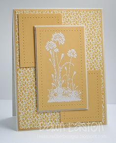 two cards with flowers on them, one is yellow and the other has white paper