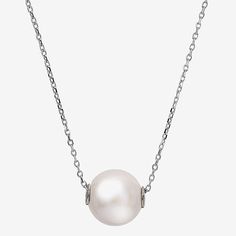 Pearl Type: Cultured Freshwater PearlsFeatures: Quick ShipJewelry Closure: Spring Ring ClaspPearl Size: 9-10mmMetal Color: WhiteChain Length: 18 InchExtender Length: 2 InchPendant Length: 10mmPendant Width: 10mmChain Construction: CableCare: Hand WashBirthstone: June BirthstoneMetal: Sterling SilverNecklace Type: Pendant Necklaces, Solitaire NecklacesCountry of Origin: Imported Pearl Types, Sterling Silver Necklace Pendants, Silver Pendant Necklace, Sterling Silver Pendant, Spring Rings, Jewellery And Watches, Sterling Silver Pendants, Pendant Necklaces, Silver Pendant