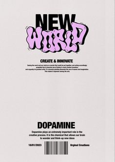 the back cover of a book with black and pink lettering on it, which reads new wave create & innovate