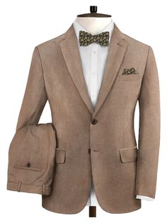 • Jacket: Notch Lapel; Single Breasted Two Button Closure; Two Flap Pockets; Single Vent, Welted Chest Pocket; Full Lining. Pants: Flat Front; Belt Loops; Zipper Fly; Two Slant Pockets; Two Jetted Pockets(Hip pocket). • Whether you are attending a wedding party or running an errand, try our Beige Suit and you are guaranteed to turn ... Brown Double Breasted Suit With Lapel Collar, Single-breasted Wool Three-piece Suit, Classic Single Breasted Three-piece Suit For Winter, Custom Fit Single Breasted Suits For Winter, Winter Single-breasted Custom Fit Suits, Fitted Brown Sport Coat With Buttons, Winter Custom Fit Single Breasted Suits, Winter Custom Fit Single-breasted Suits, Brown Double Breasted Suit With Welt Pockets