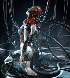 Art Cyberpunk, Cyborgs Art, Arte Alien, Cyberpunk Girl, Arte Robot, Cyberpunk Aesthetic, Arte Cyberpunk, Cyberpunk Character, Futuristic Art