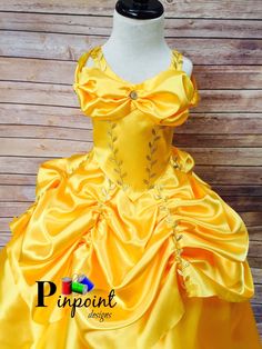 Beautiful gown fit for a real princes. It's made from scratch , the back is corset style so it's ajustable. If you want other princess , just let me know and I'll be happy to design it for you. It takes 3-4 weeks to be ready. I'll ship USPS priority mail which takes 2-3 days to arrive. Plan for the timing. If you need a rush order, contact me and I'll let you know if it's posible. I'll add the tracking number here as soon It's shipped, keep in mind I have no control of the package from that poin Princess Style Fitted Ball Gown For Dress-up, Princess Style Gold Gown For Dress-up, Pageant Ball Gown Dress With Corset Back, Princess Dress With Sweetheart Neckline, Gold Princess Pageant Dress For Dress-up, Fairytale Ball Gown Dresses For Pageant, Princess Style Fitted Gown For Dress-up, Fairytale Fitted Pageant Dress, Fairytale-style Fitted Dress For Pageant